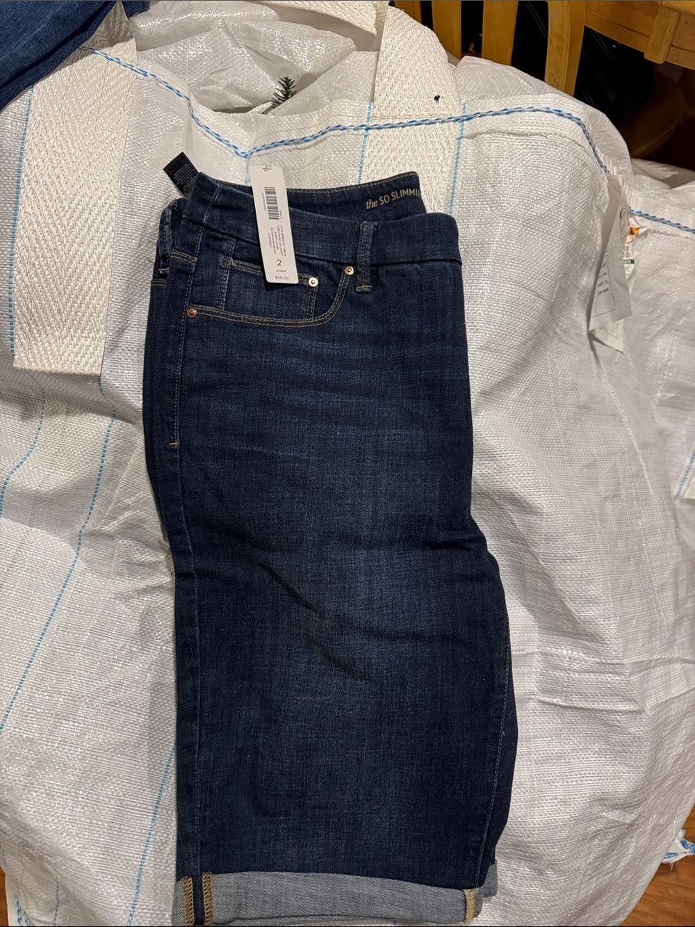 Chico's Dark Indigo Denim Bermuda Shorts